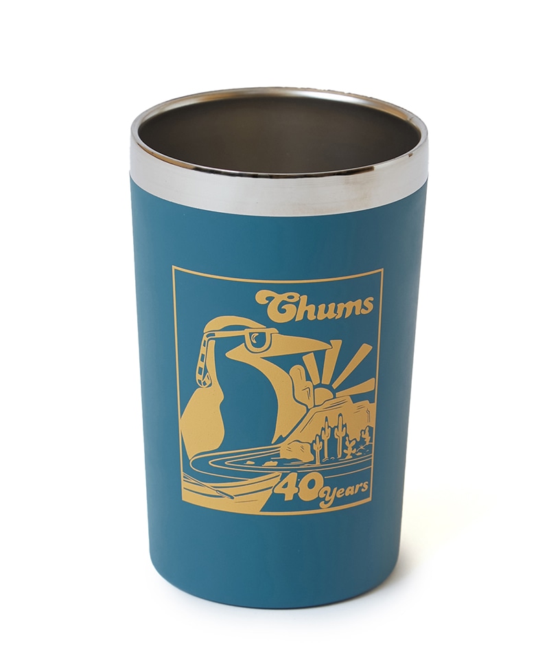 CHUMS 40TH ANNIVERSARY CAMPER STAINLESS STEEL TUMBLER DEEP TEAL